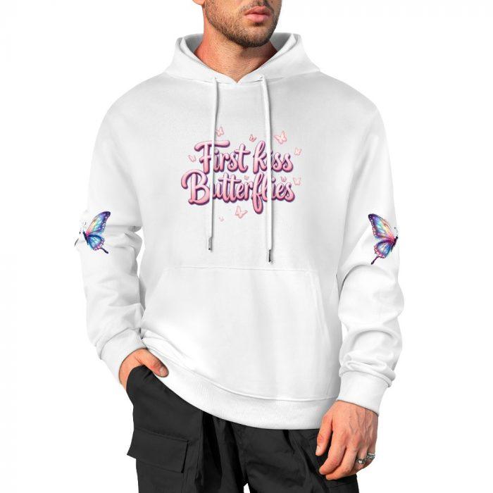 First Kiss Butterflies Hoodie – Cute Pastel Butterfly Sleeve Hoodie for Girls - Image 3