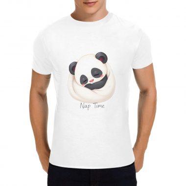 Nap Time Panda – Soft Aesthetic Graphic T-Shirt (Made in USA,Ships to USA Only)