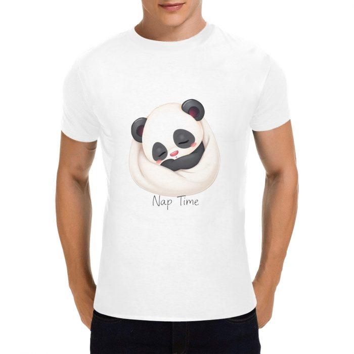 Nap Time Panda – Soft Aesthetic Graphic T-Shirt （Made in USA，Ships to USA Only）