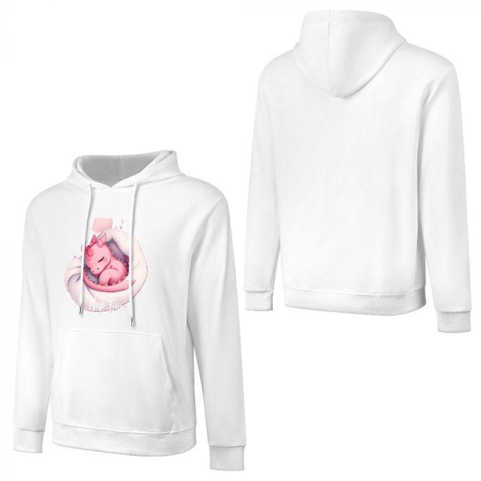 Nap Time Pink Dragon Hoodie – Graffiti Heart Soft Girl Hoodie with Sleeping Dragon - Image 5