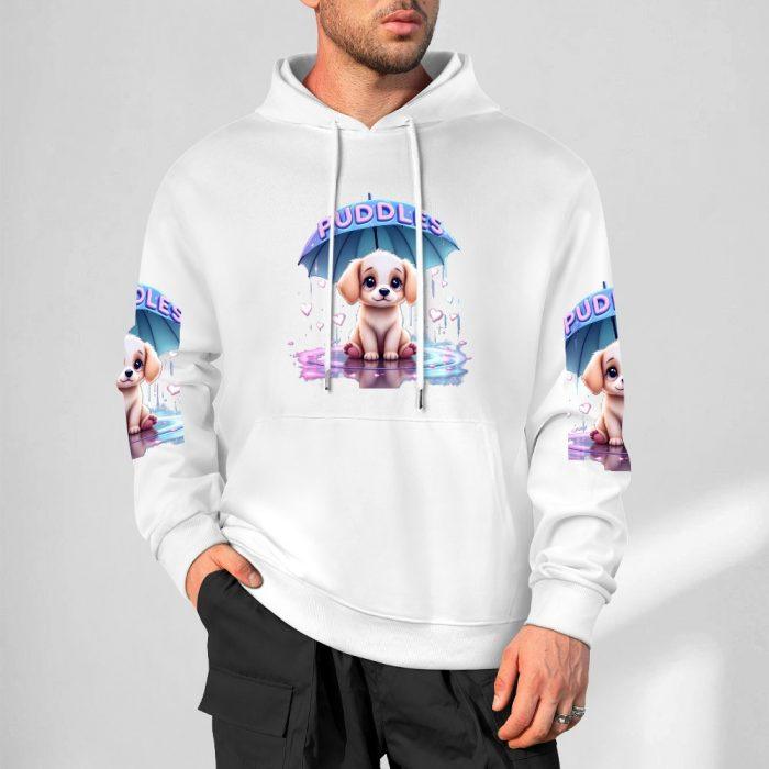 Puddle Pup Hoodie – Cute Dog in Rain Graphic Sweatshirt - Image 4