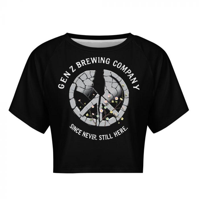 🍻Gen Z Brewing Co. – We’re Still Here Crop Top – Barbed Halo Collection - Image 8