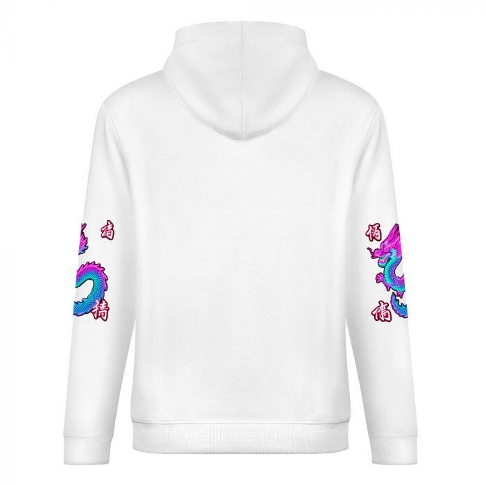 Neon Dragon Hoodie – Tokyo Street Style Hoodie with Blue and Pink Dragon Print - Image 6