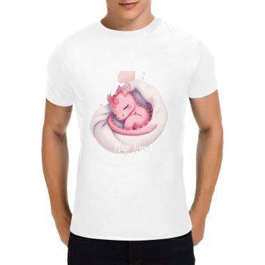 Nap Time Pink Dragon Tee – Whimsical Fantasy Creature Shirt(Made in USA,Ships to USA Only)