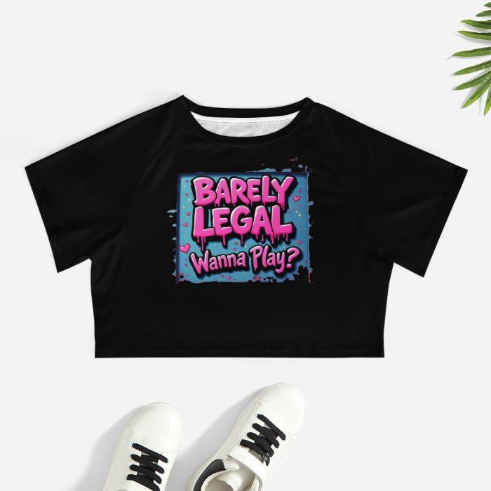 Barely Legal Wanna Play? Framed Crop Top – Muffin Town Collection - Image 7