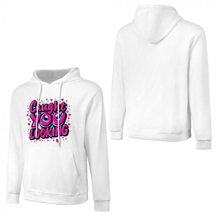 Caught You Looking Hoodie – Flirty Graphic Hoodie with Bold Bubble Letter Design - Image 5