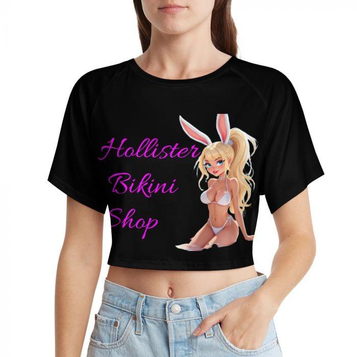 Hollister Bikini Shop Bunny Crop – Flirty White Tee - Image 10