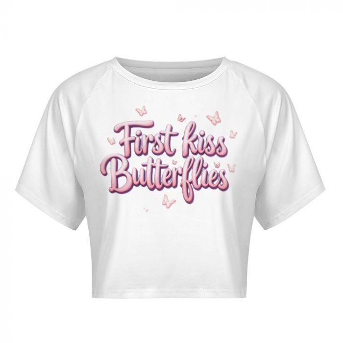 First Kiss Butterflies Crop – Soft Dreamcore Tee - Image 3