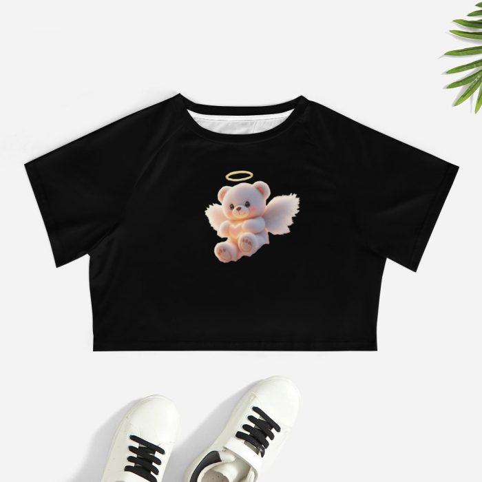 Heaven Sent Angel Teddy Crop – Soft Glow Aesthetic Tee - Image 7