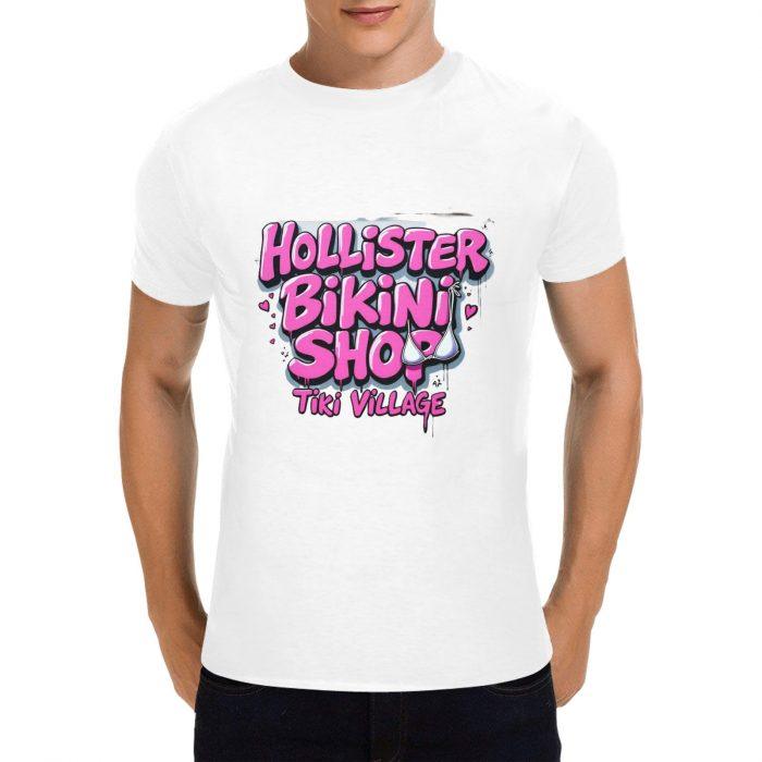 Hollister Bikini Shop – Tiki Village Graffiti Logo T-Shirt （Made in USA，Ships to USA Only）