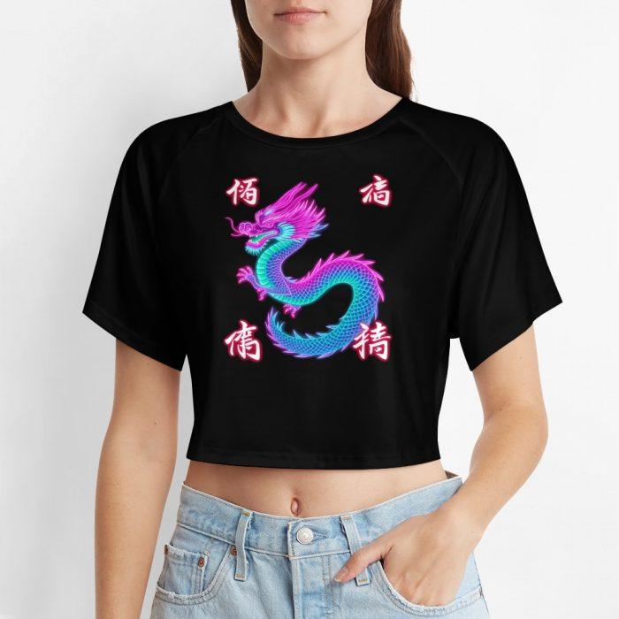 Neon Drift Dragon Crop – Tokyo Street Style Tee - Image 6