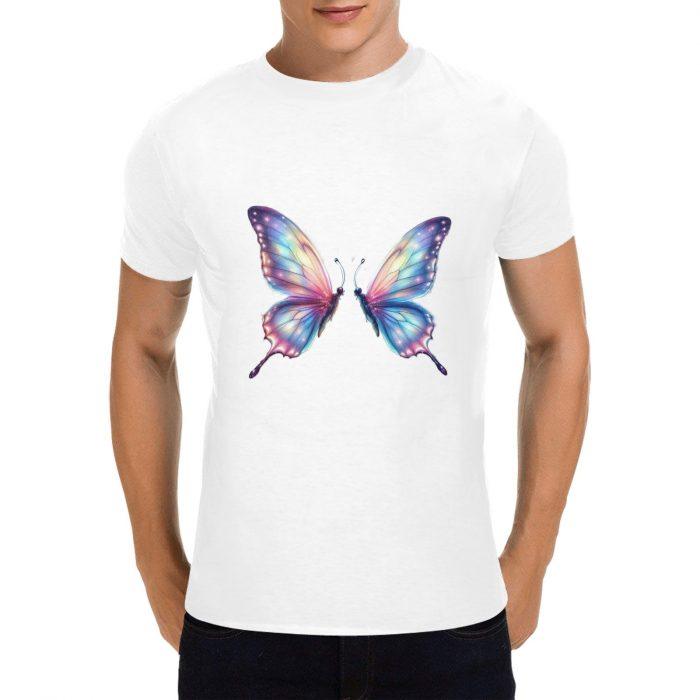Rainbow Butterfly Graphic Tee – Soft Fit Statement Shirt - Image 5