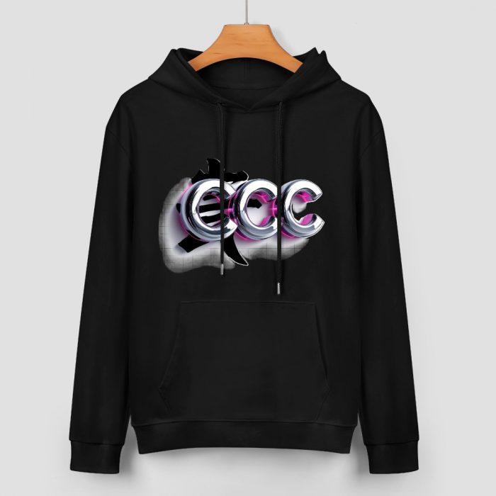 CCC Graffiti Logo Hoodie – Black Hoodie with Bold Streetwear Candy Curves Design - Image 2