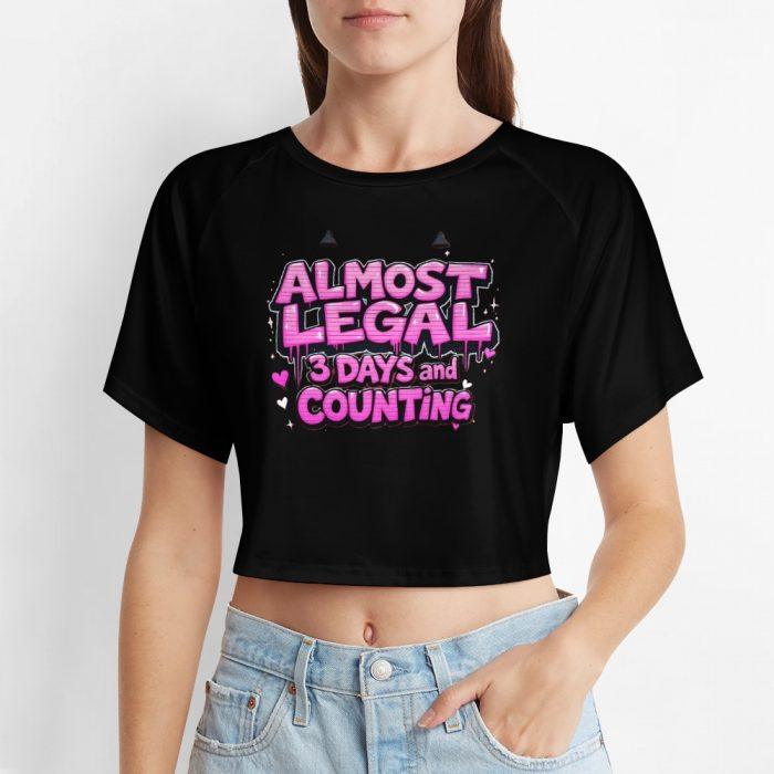Almost Legal Countdown Crop – Graffiti Pink 3 Days Tee - Image 6