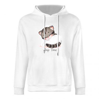Nap Time Cat Hoodie – Cute Sleeping Tabby Hoodie for Soft Girl Chill Vibes