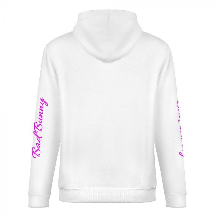 Bad Bunny Hoodie – Flirty Fighter Bunny Girl Hoodie with Pink Sleeve Script - Image 6