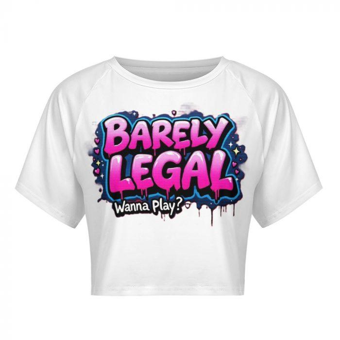 Barely Legal Crop Top – Wanna Play? – Muffin Town Collection - Image 3