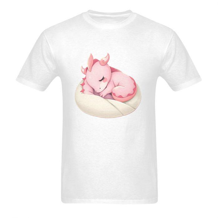 Sleeping Pink Dragon Tee – Soft Fantasy Creature Shirt (No Text) （Made in USA，Ships to USA Only） - Image 7