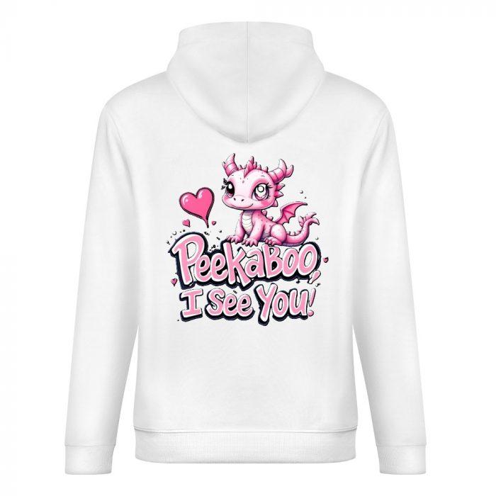 Peekaboo I See You Hoodie – Flirty Pink Cartoon Deer Graphic Hoodie for Girls - Image 6