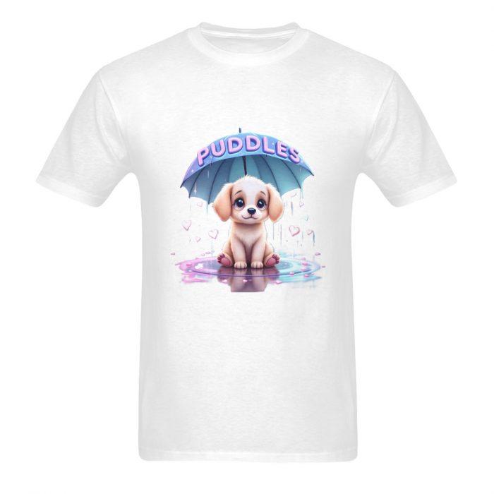 Puddles Pup – Cute Rainy Day Graphic T-Shirt（Made in USA，Ships to USA Only） - Image 7