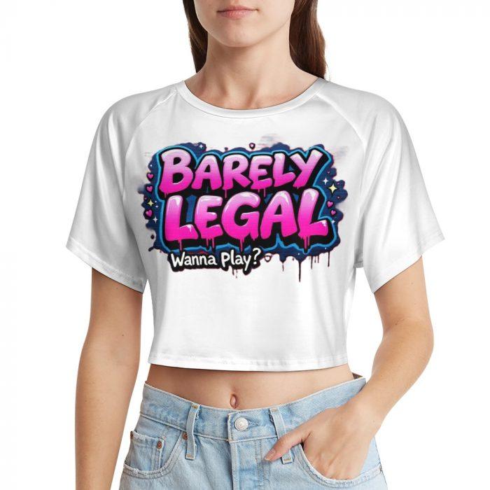 Barely Legal Crop Top – Wanna Play? – Muffin Town Collection - Image 5