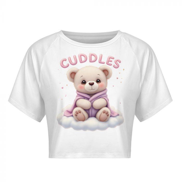 Cuddles Teddy Bear Crop Top – First Kiss Butterflies Collection - Image 3