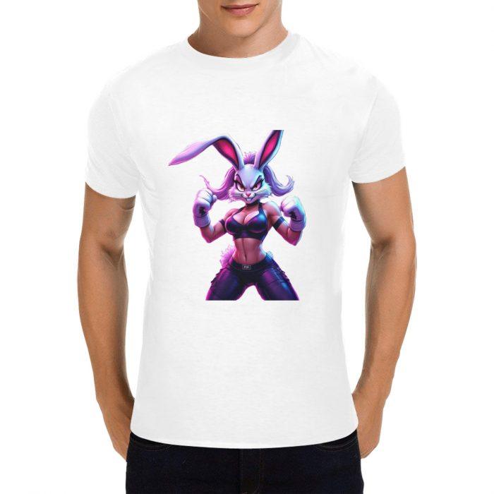 Flex Bunny – Buff Babe Street Fighter Graphic T-Shirt（Made in USA，Ships to USA Only）