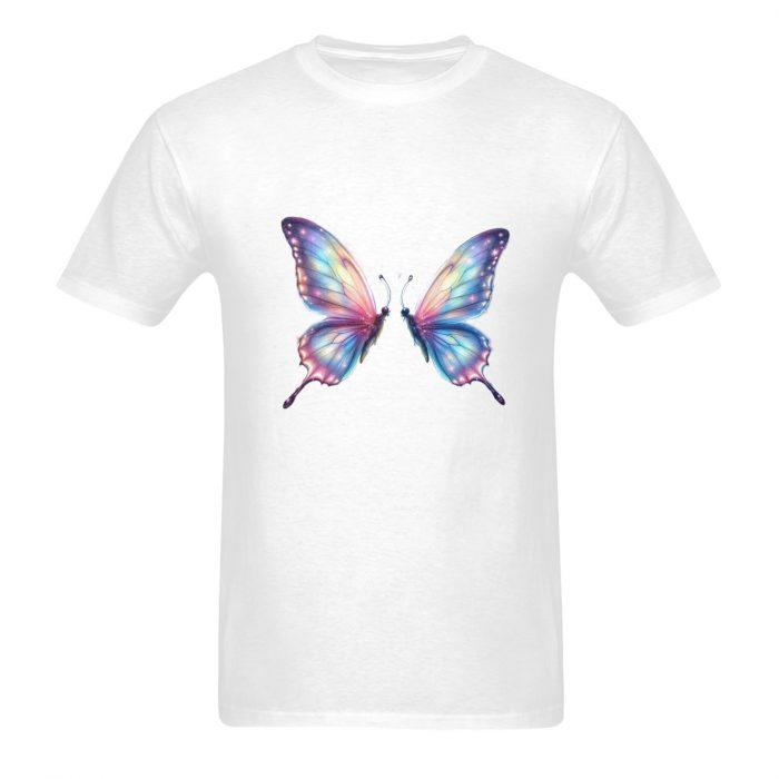 Rainbow Butterfly Graphic Tee – Soft Fit Statement Shirt - Image 7