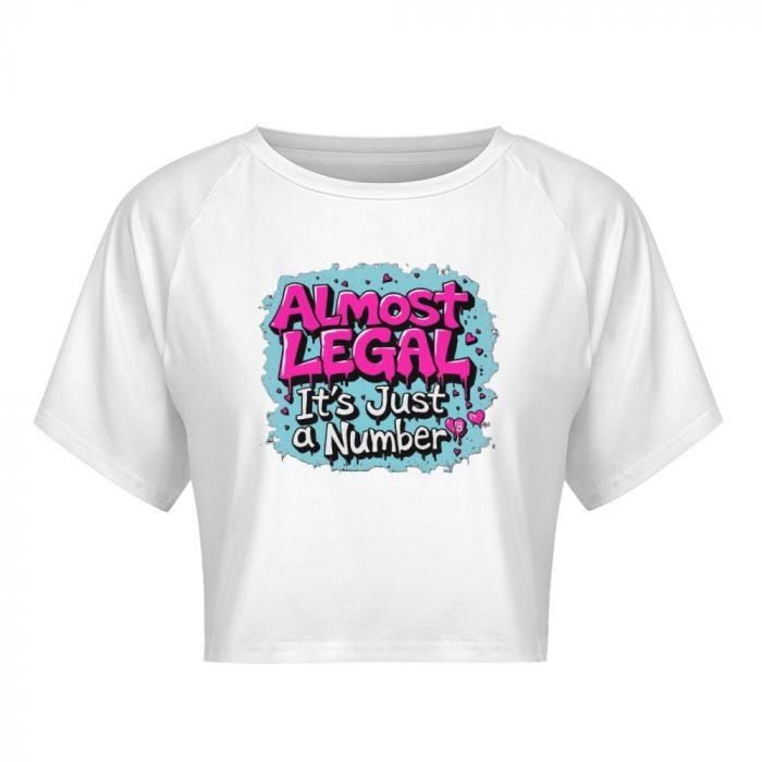 Almost Legal Crop – It’s Just a Number Graffiti Tee - Image 3