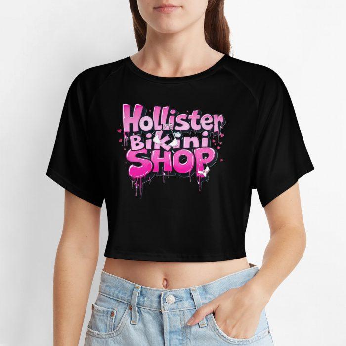 Hollister Bikini Shop Crop – Graffiti Pink Drip Edition - Image 6