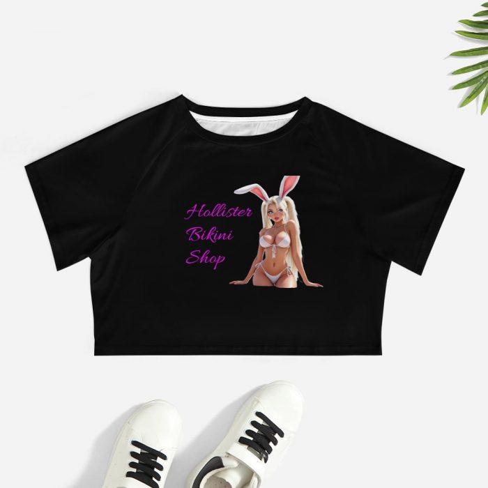 Hollister Bikini Shop Bunny Crop – Flirty White Tee - Image 7