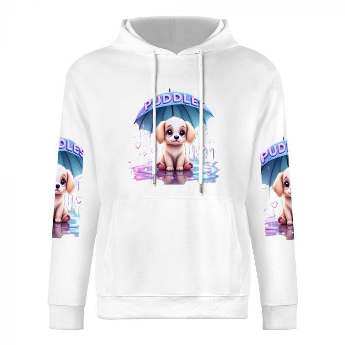 Puddle Pup Hoodie – Cute Dog in Rain Graphic Sweatshirt