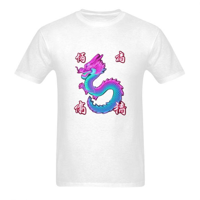 Graffiti Neon Dragon Tee – Urban Asian Street Art Shirt （Made in USA，Ships to USA Only） - Image 7