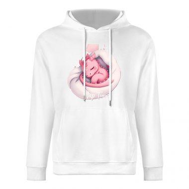 Nap Time Pink Dragon Hoodie – Graffiti Heart Soft Girl Hoodie with Sleeping Dragon