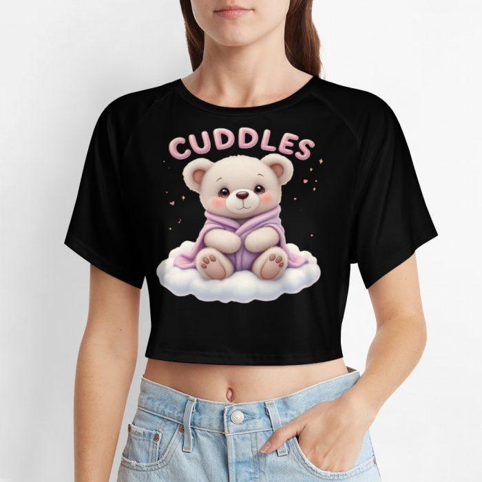 Cuddles Teddy Bear Crop Top – First Kiss Butterflies Collection - Image 6