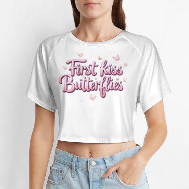 First Kiss Butterflies Crop – Soft Dreamcore Tee