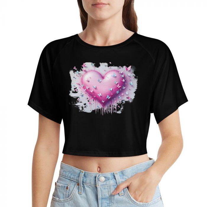 Melting Butterfly Heart Crop – Drippy Dreamcore Tee - Image 10