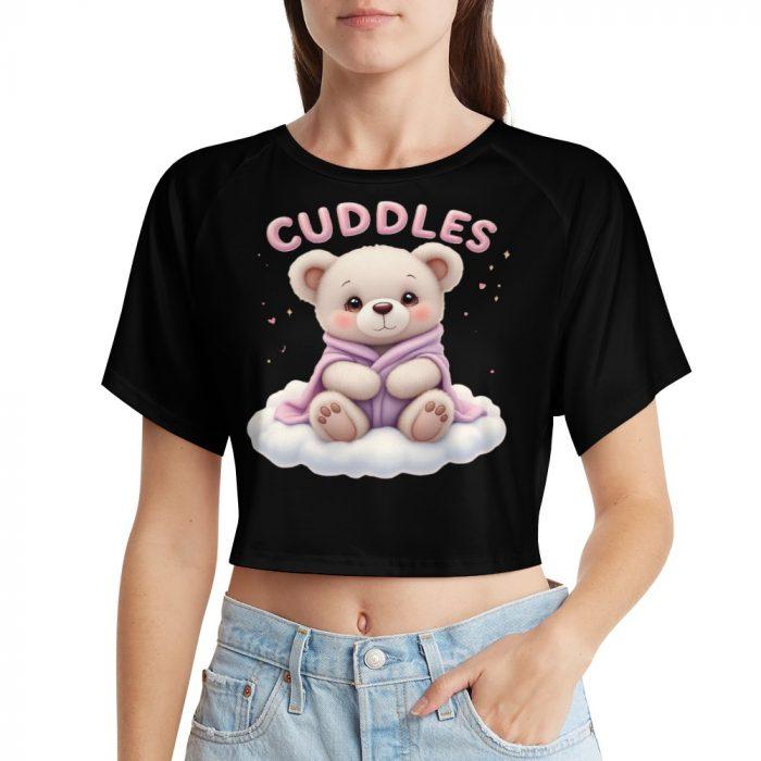 Cuddles Teddy Bear Crop Top – First Kiss Butterflies Collection - Image 10