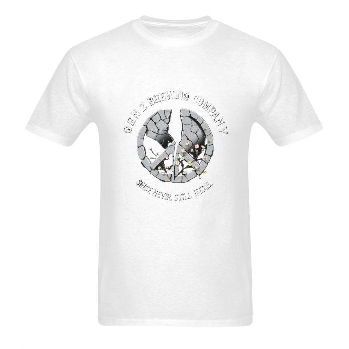 Gen Z Brewing Company – “She’s Still Real” Cracked Peace Graphic T-Shirt （Made in USA，Ships to USA Only） - Image 7