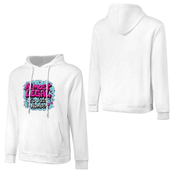 Almost Legal Hoodie – “It’s Just a Number” Flirty Cartoon Graphic Hoodie - Image 5