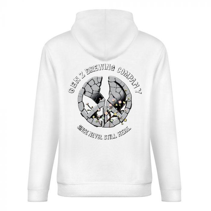 Gen Z Brewing Co. Hoodie – Cracked Peace Sign Hoodie with “We’re Still Mad” Quote - Image 6