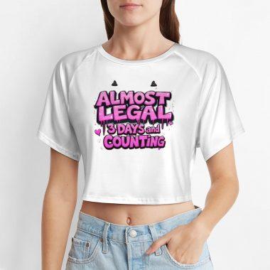 Almost Legal Countdown Crop – Graffiti Pink 3 Days Tee