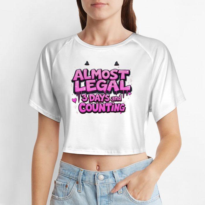 Almost Legal Countdown Crop – Graffiti Pink 3 Days Tee