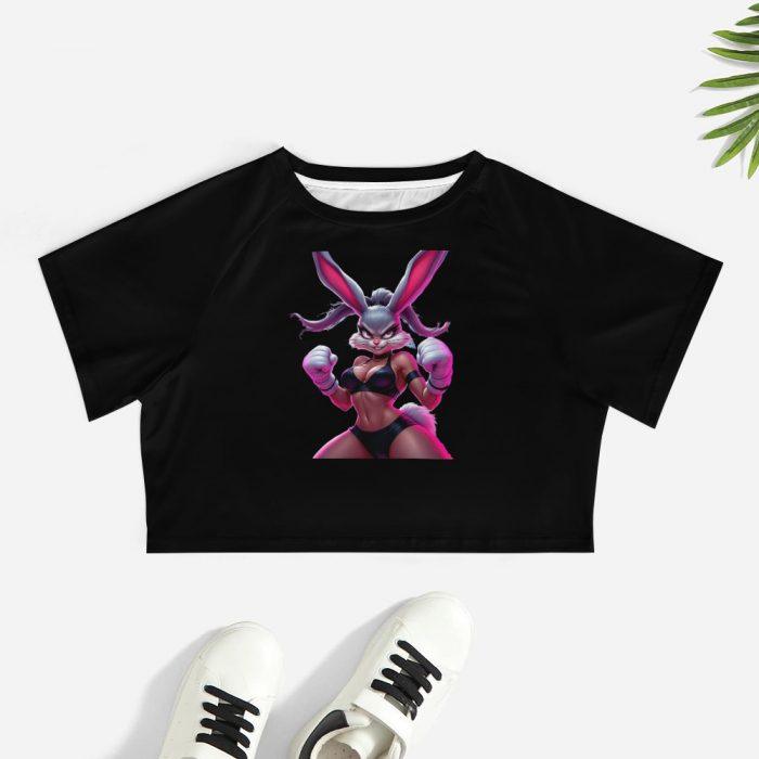 Knockout Bunny Crop – Savage Pink Power Tee - Image 7