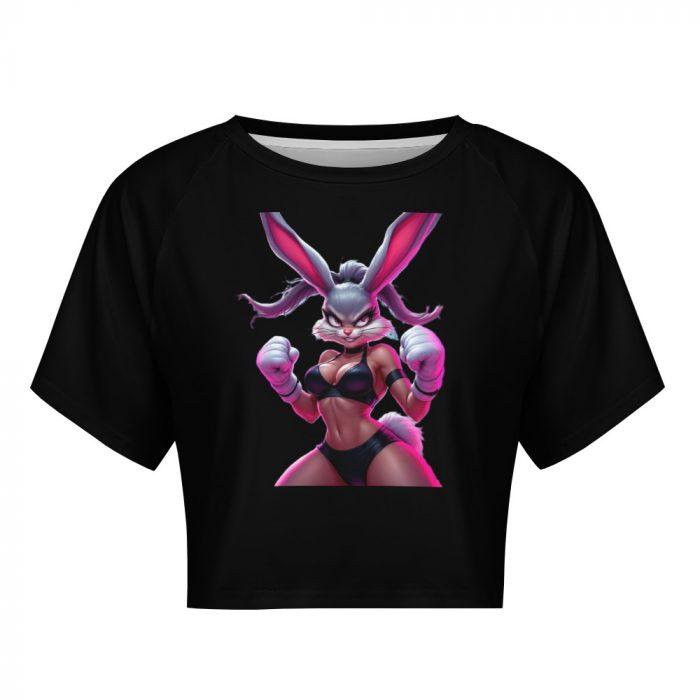 Knockout Bunny Crop – Savage Pink Power Tee - Image 8