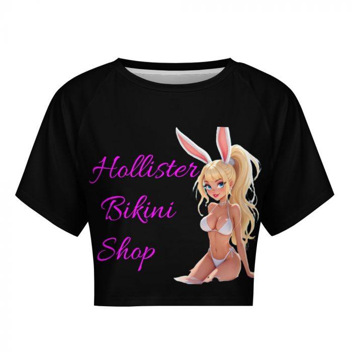 Hollister Bikini Shop Bunny Crop – Flirty White Tee - Image 8
