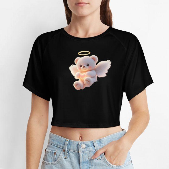 Heaven Sent Angel Teddy Crop – Soft Glow Aesthetic Tee - Image 6