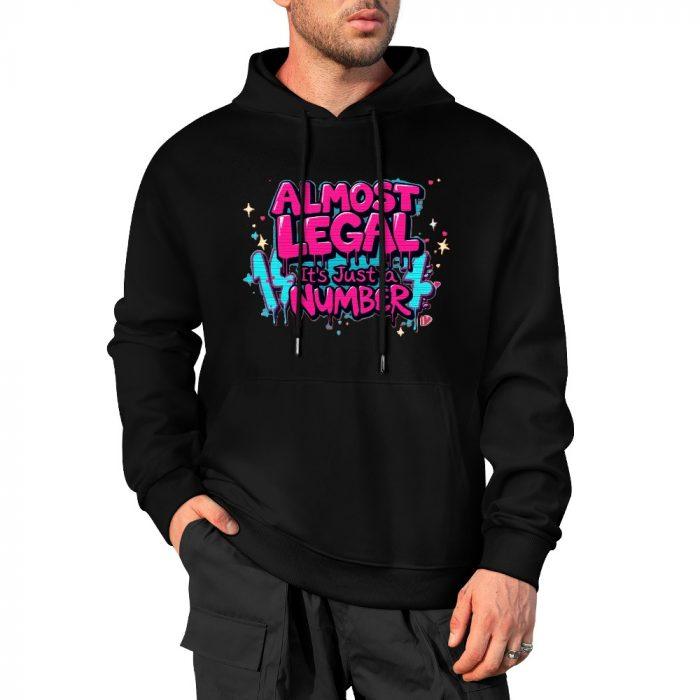 Almost Legal, It’s Just a Number – Graffiti Hoodie - Image 4