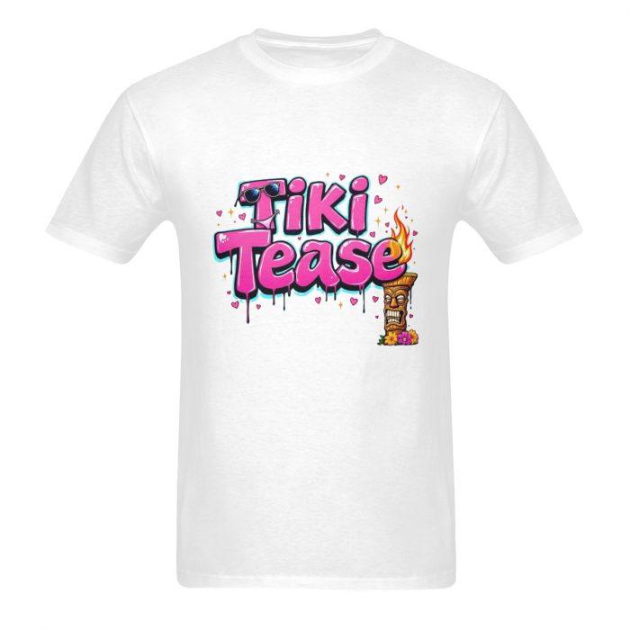 Tiki Tease Graphic Tee – Flirty Tropical Graffiti Shirt （Made in USA，Ships to USA Only） - Image 7