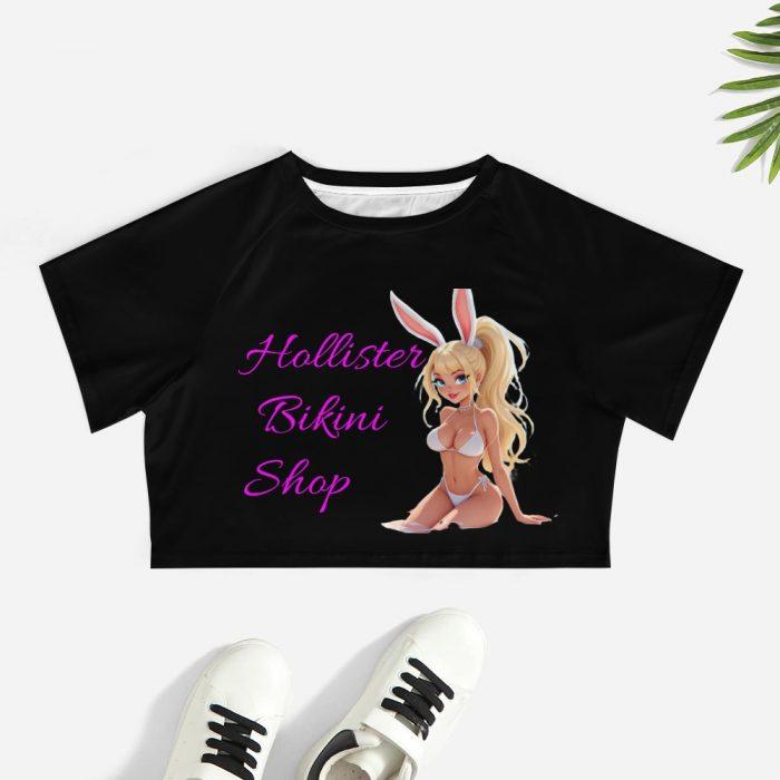 Hollister Bikini Shop Bunny Crop – Flirty White Tee - Image 7
